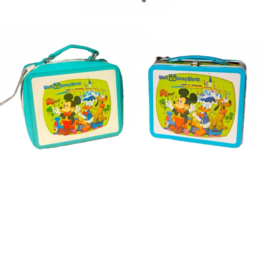 Disney Parks 50th Anniversary Loungefly Shoulder Bag Vault and Tin Lunchbox Set